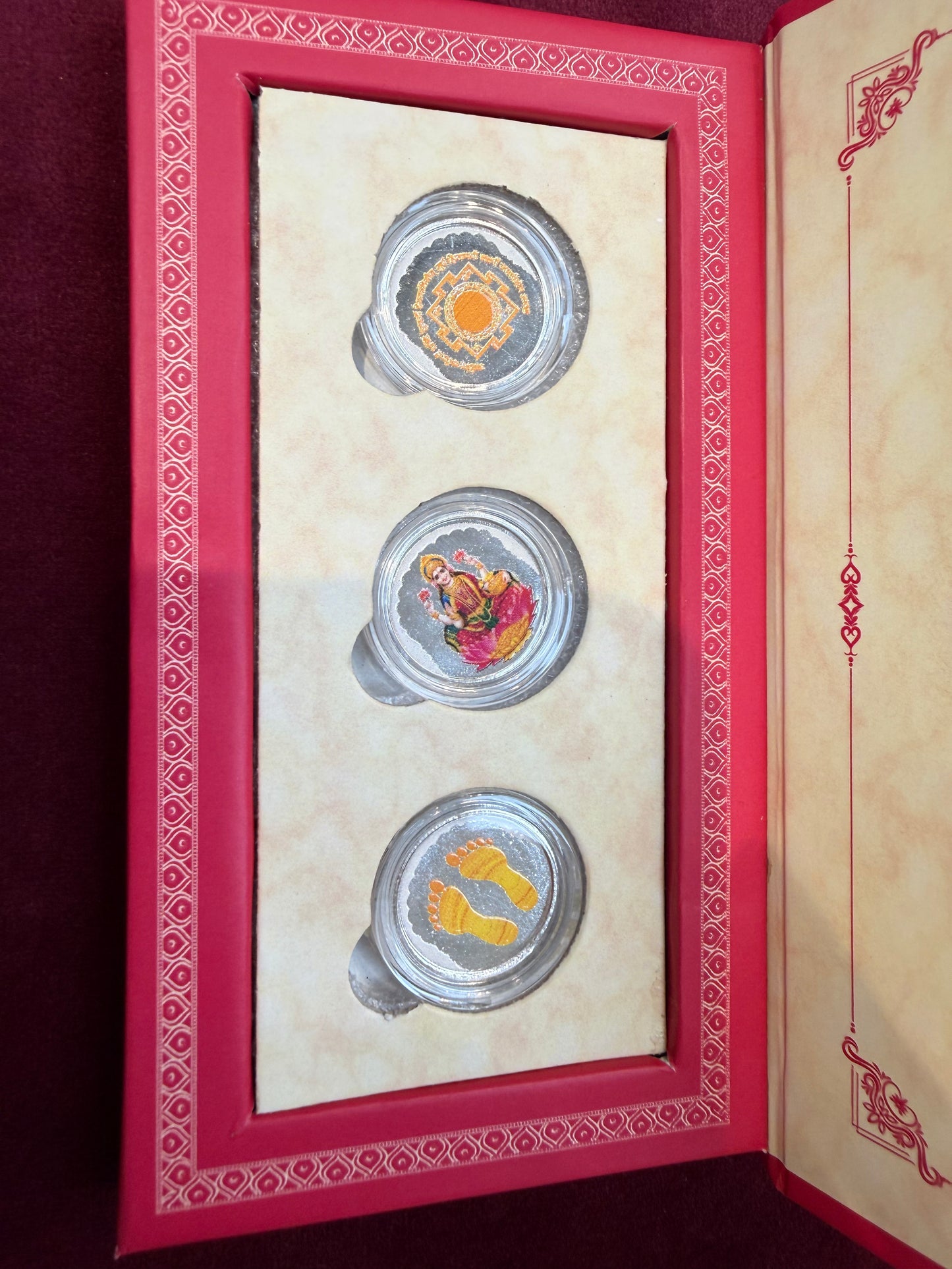 LAKSHMI CHARAN PADUKA PURE SILVER COIN