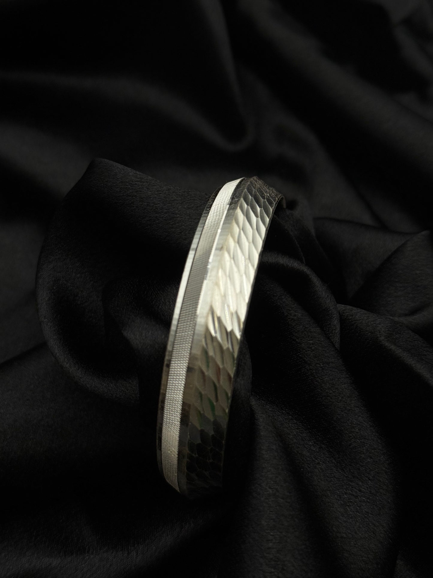 MENS SILVER KADDA SIZE 2.5 MK019