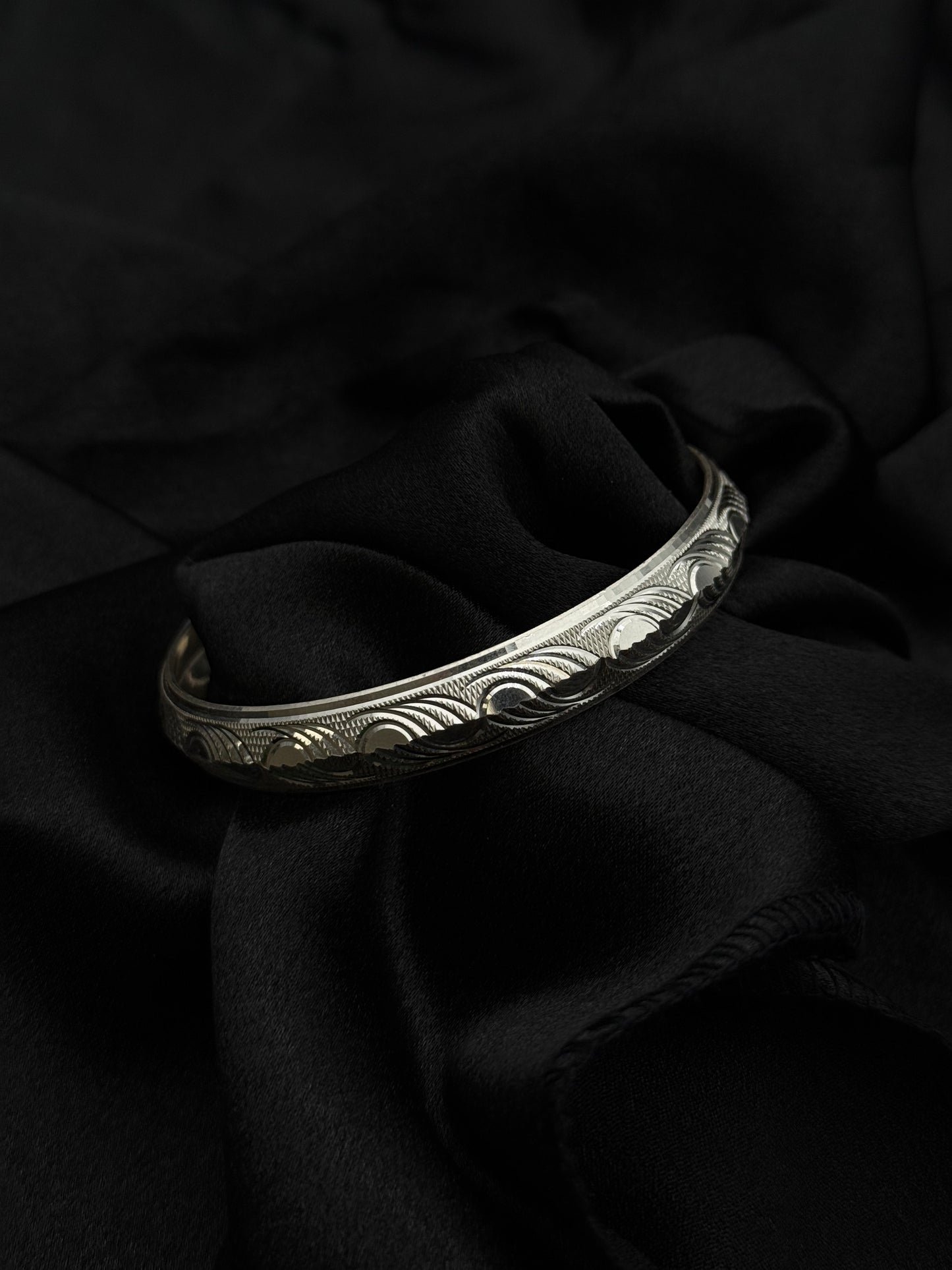 MENS SILVER KADDA SIZE 2.6 MK060