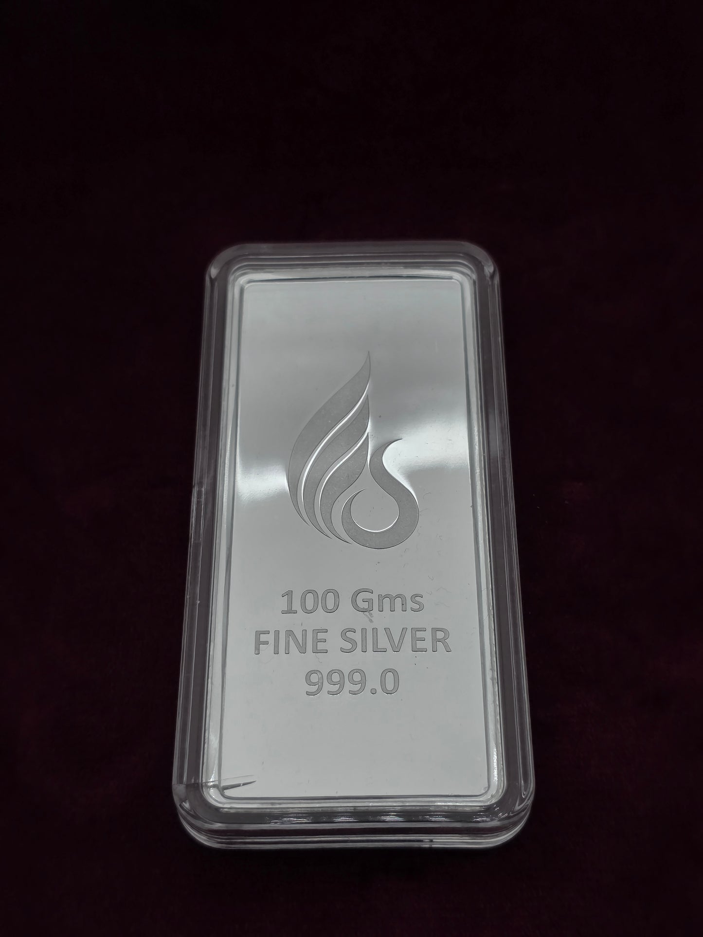 LEAF IN THE HAND PURE SILVER BAR 100GM