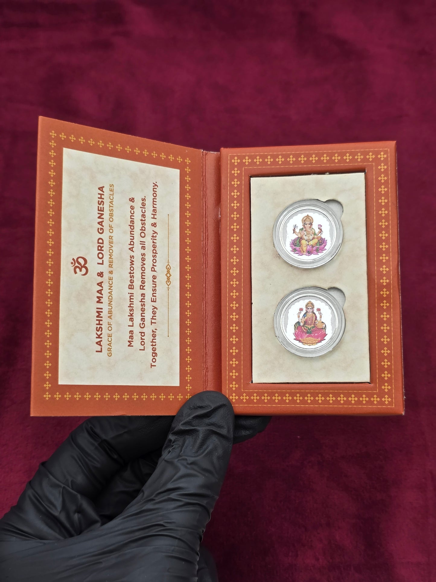 LAKSHMI MAA & LORD GANESHA PURE SILVER COIN