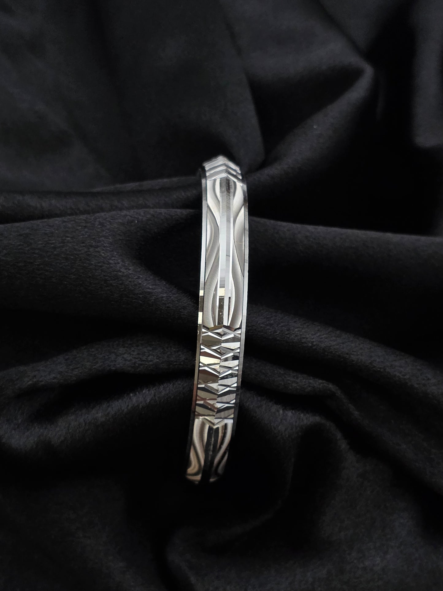 MENS SILVER KADDA SIZE 2.6 MK097