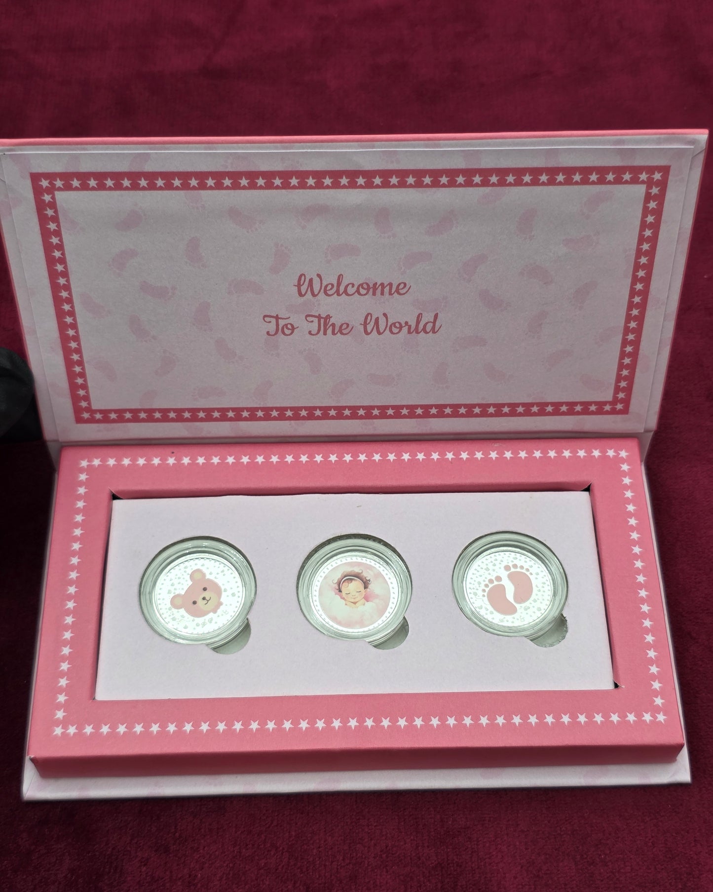 IT’S A GIRL BABY SHOWER PURE SILVER COIN