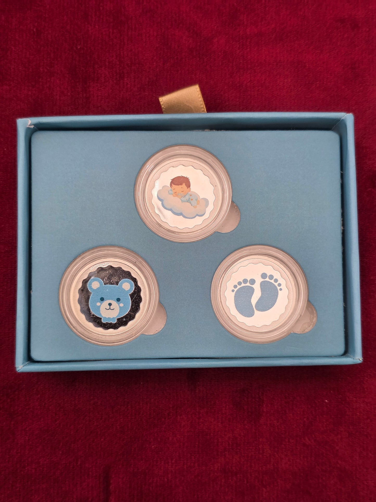 HELLO LITTLE ONE BABY SHOWER PURE SILVER COIN