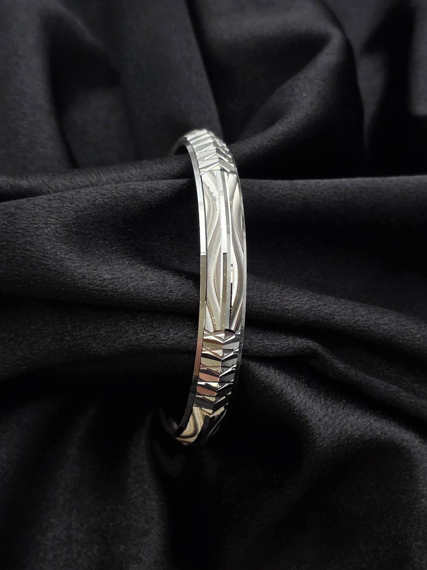 MENS SILVER KADDA SIZE 2.6 MK101