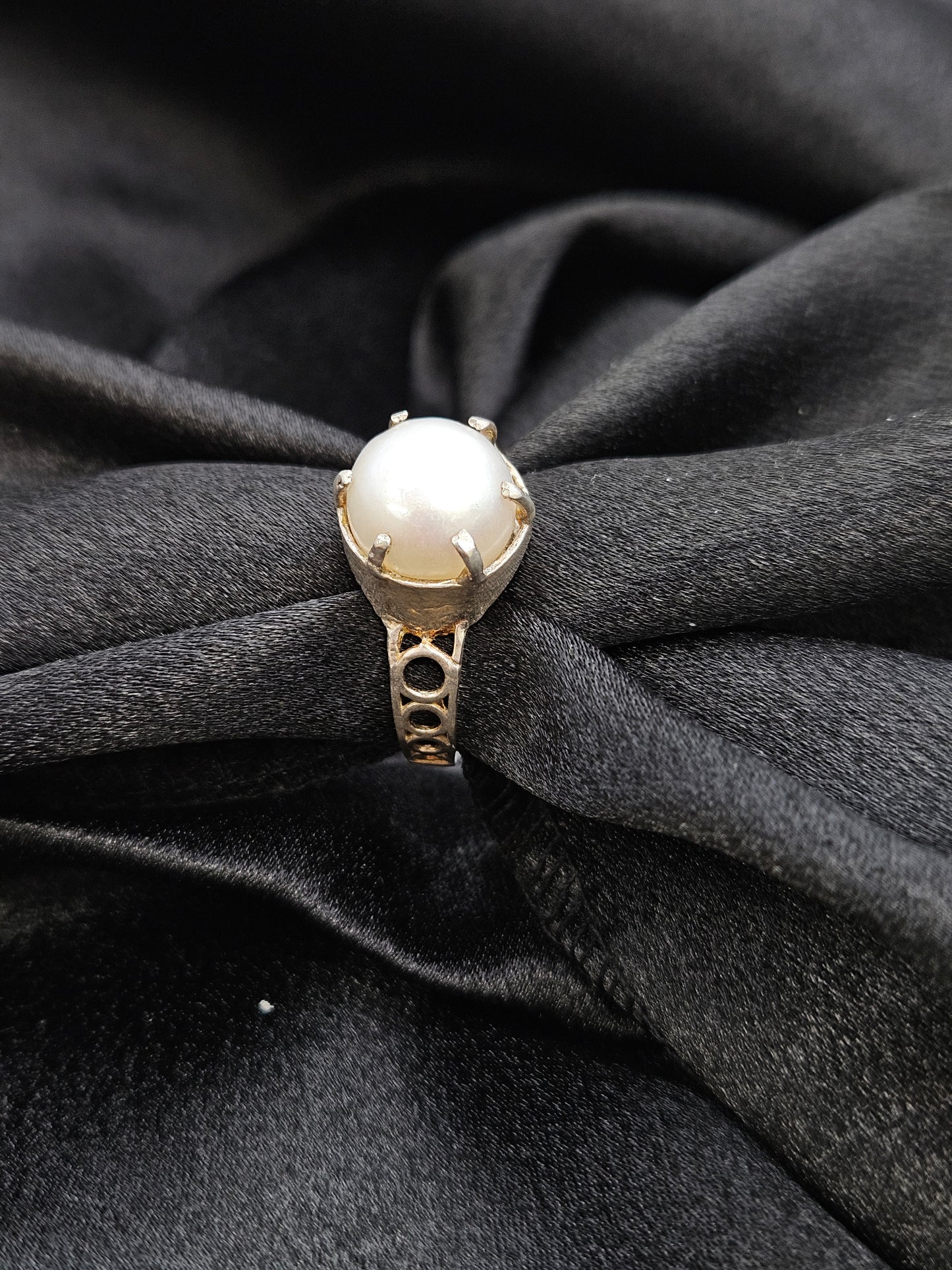 PEARL SILVER RING SIZE 11 GR312