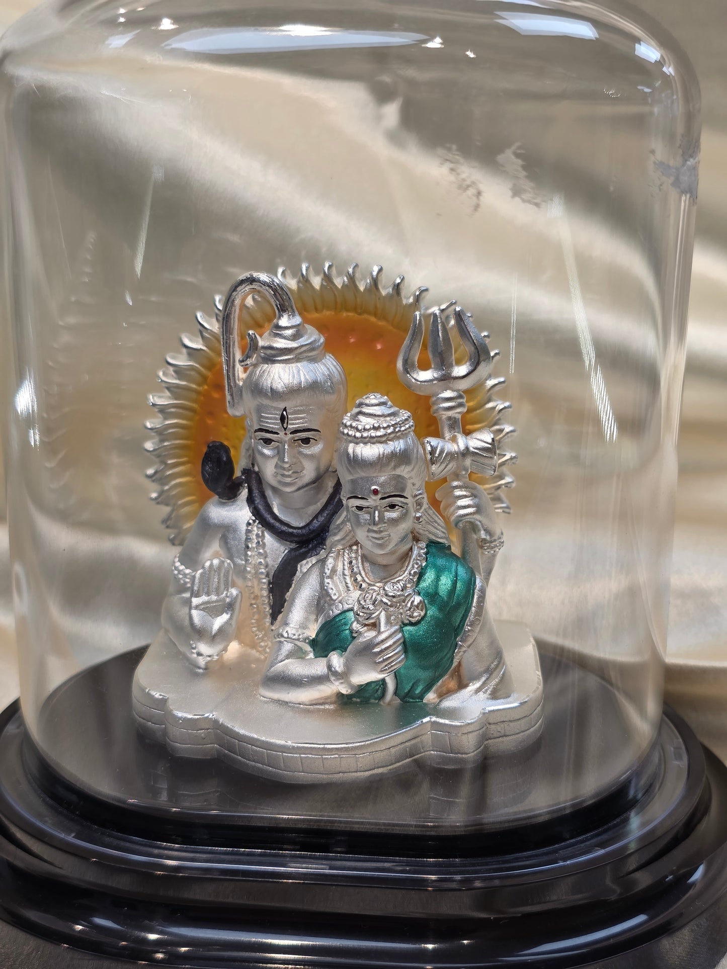 SHIV-PARVATI PURE SILVER IDOL SE012