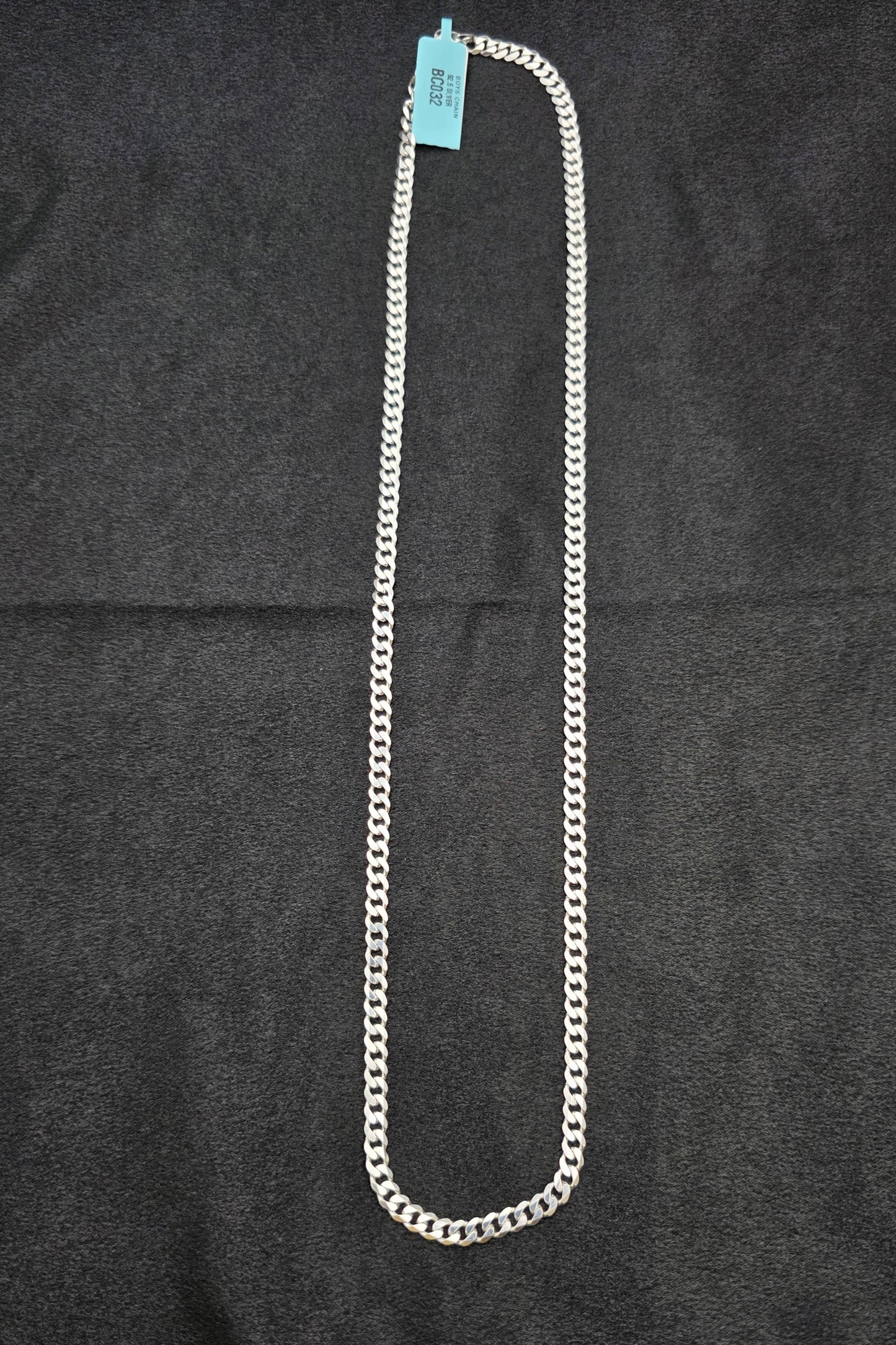 BOYS SILVER CHAIN 24 INCH BC034