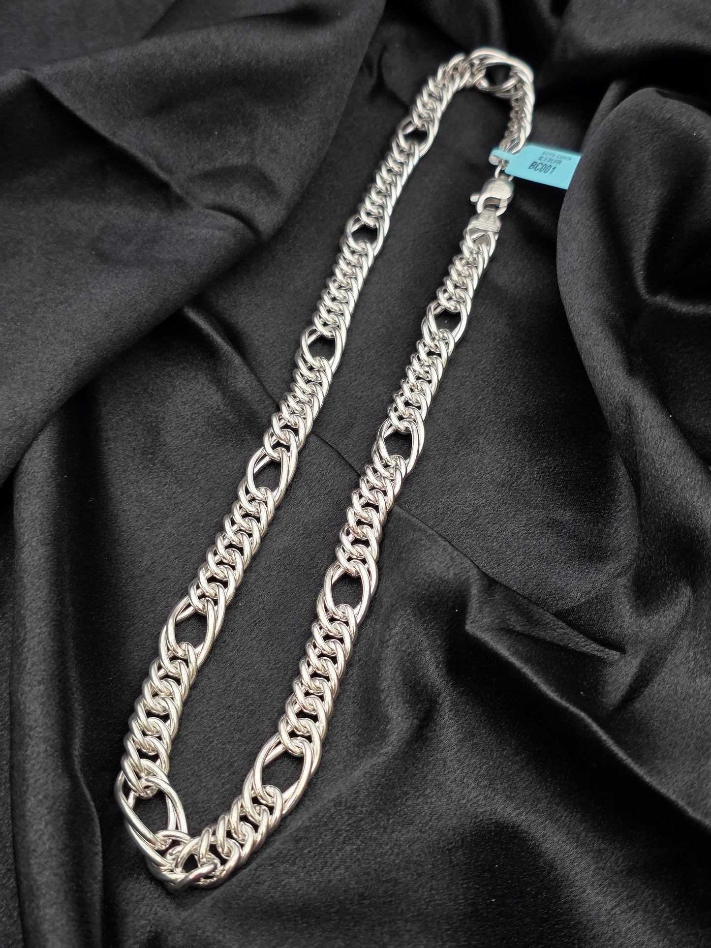 BOYS SILVER CHAIN 22 INCH BC001
