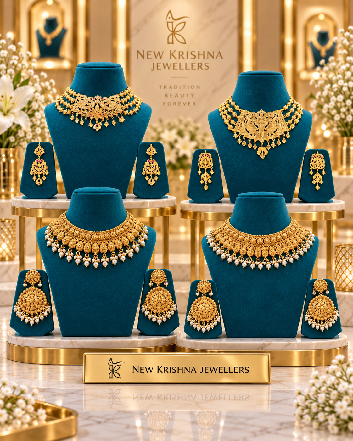 PURE SILVER GOLD PLATED JEWELLERY