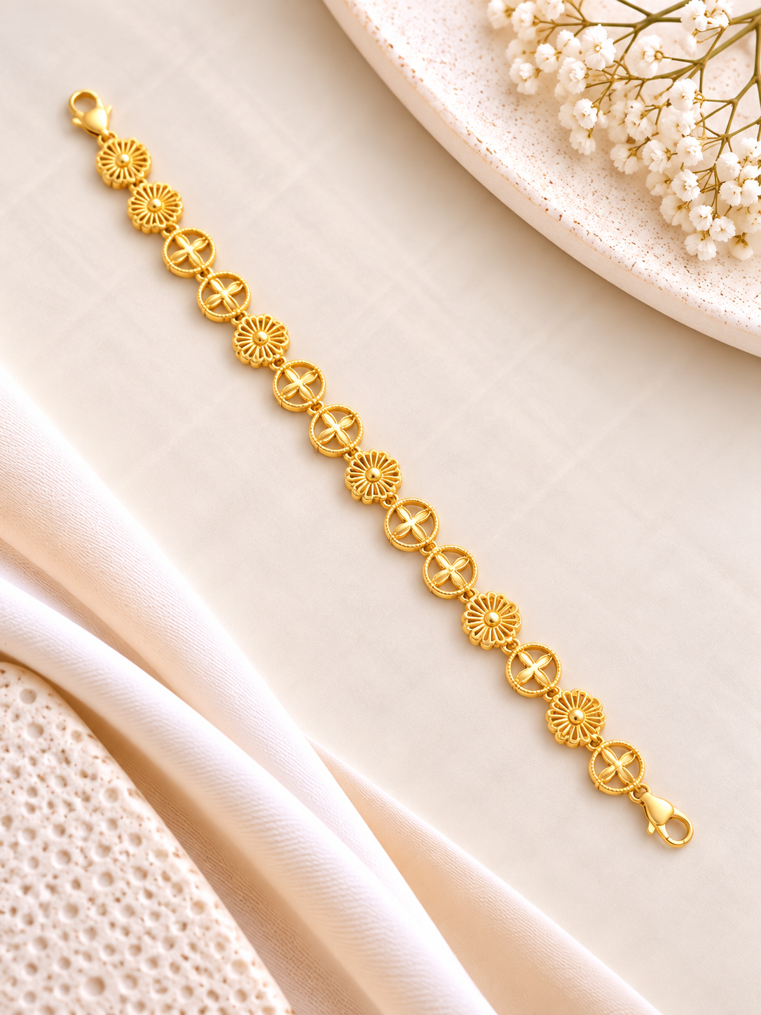 PURE SILVER GOLD PLATED BRACELET GP325
