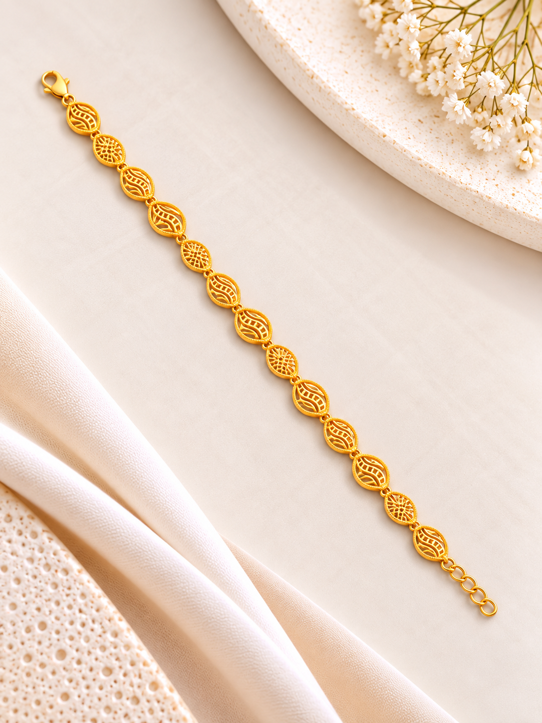 PURE SILVER GOLD PLATED BRACELET GP354