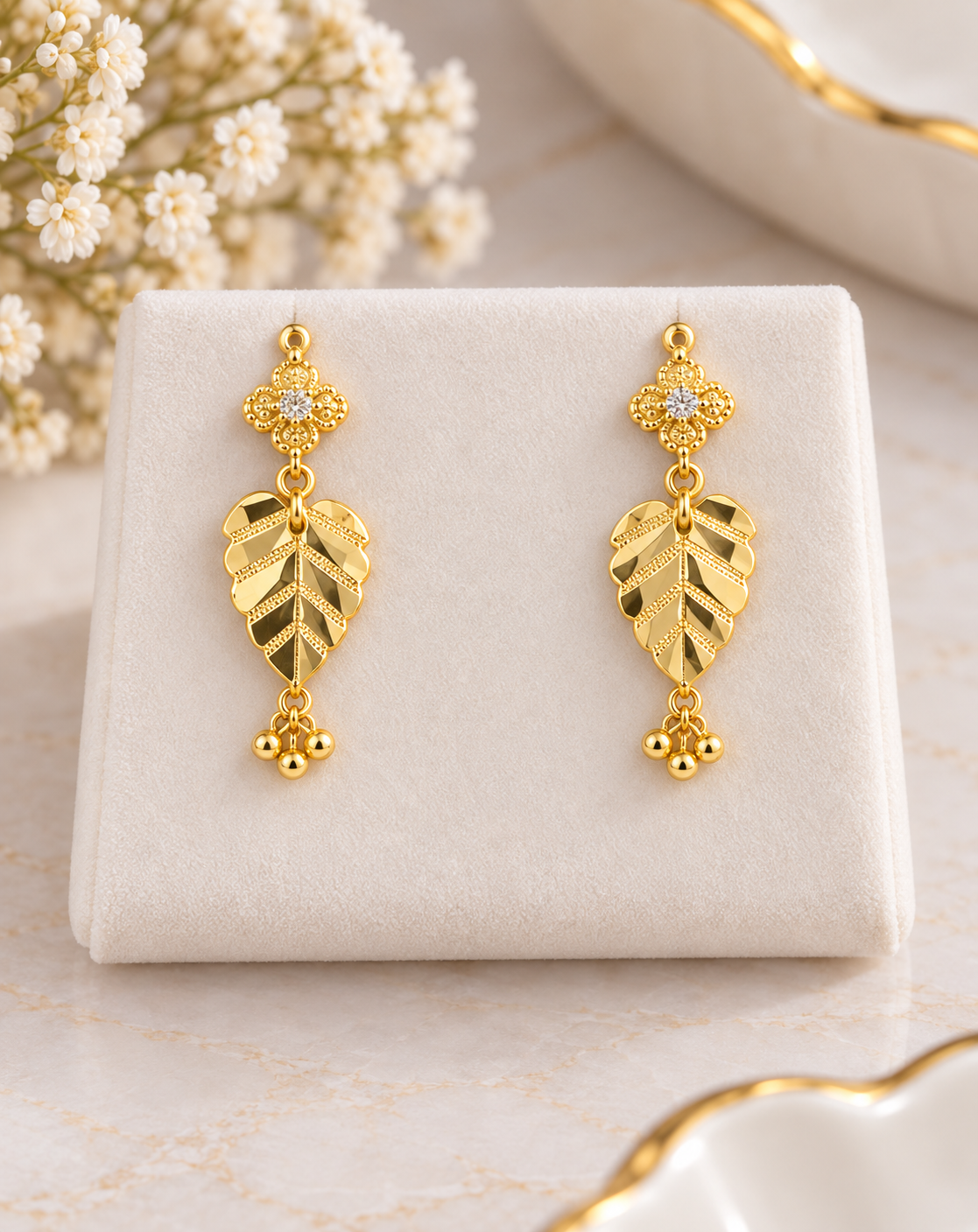 PURE SILVER GOLD PLATED EARRINGS GP191