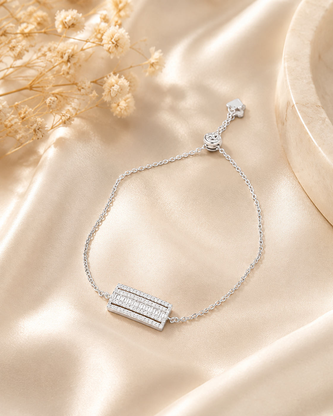 925 SILVER ADJUSTABLE BRACELET GB054