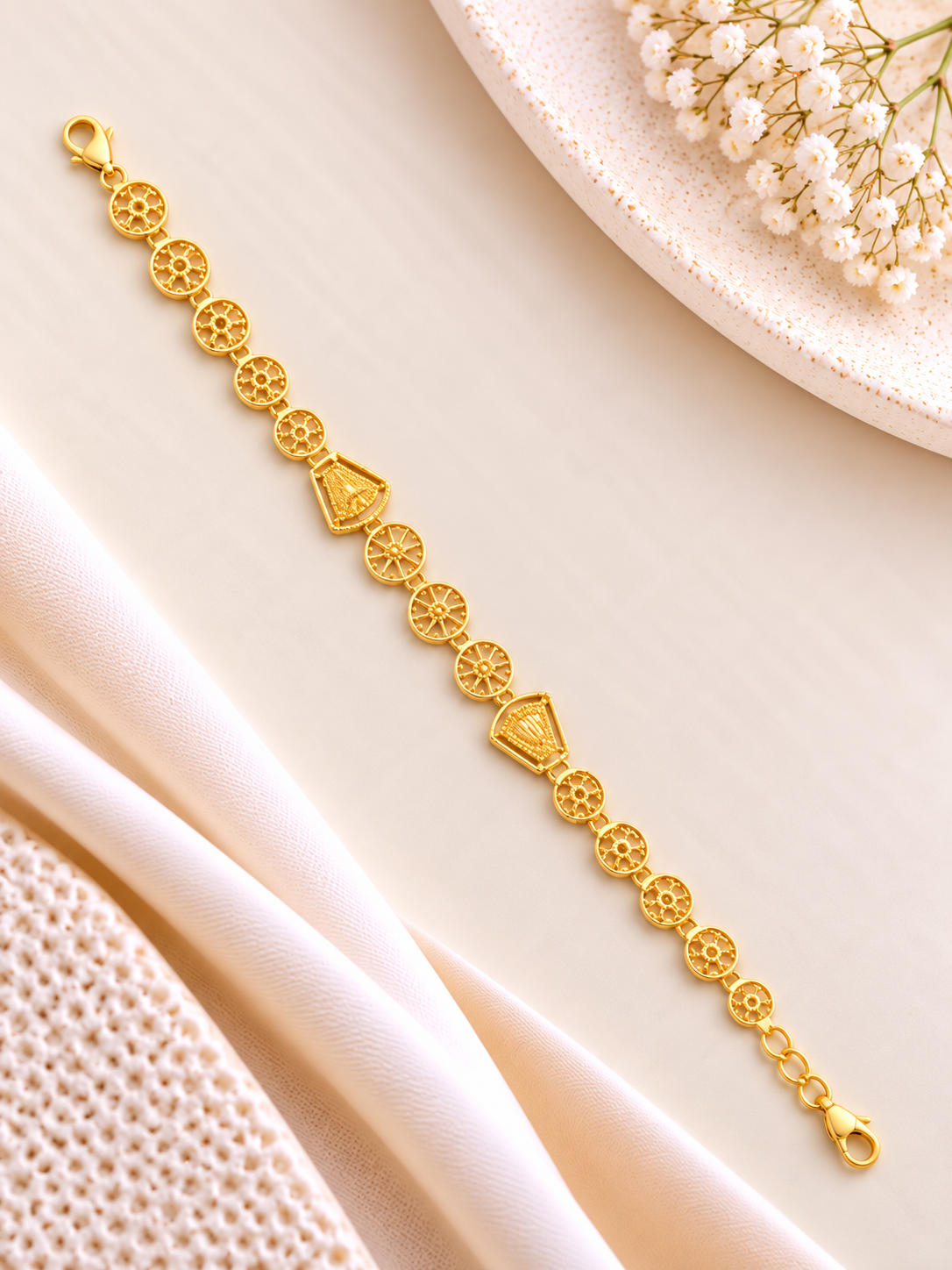 PURE SILVER GOLD PLATED BRACELET GP327