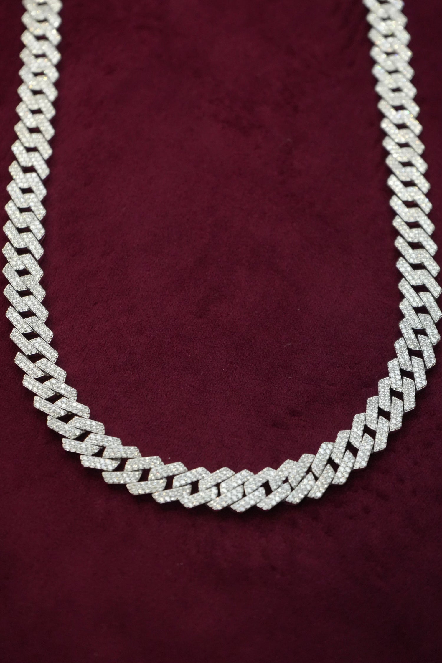 SILVER  ICED CHAIN IC022