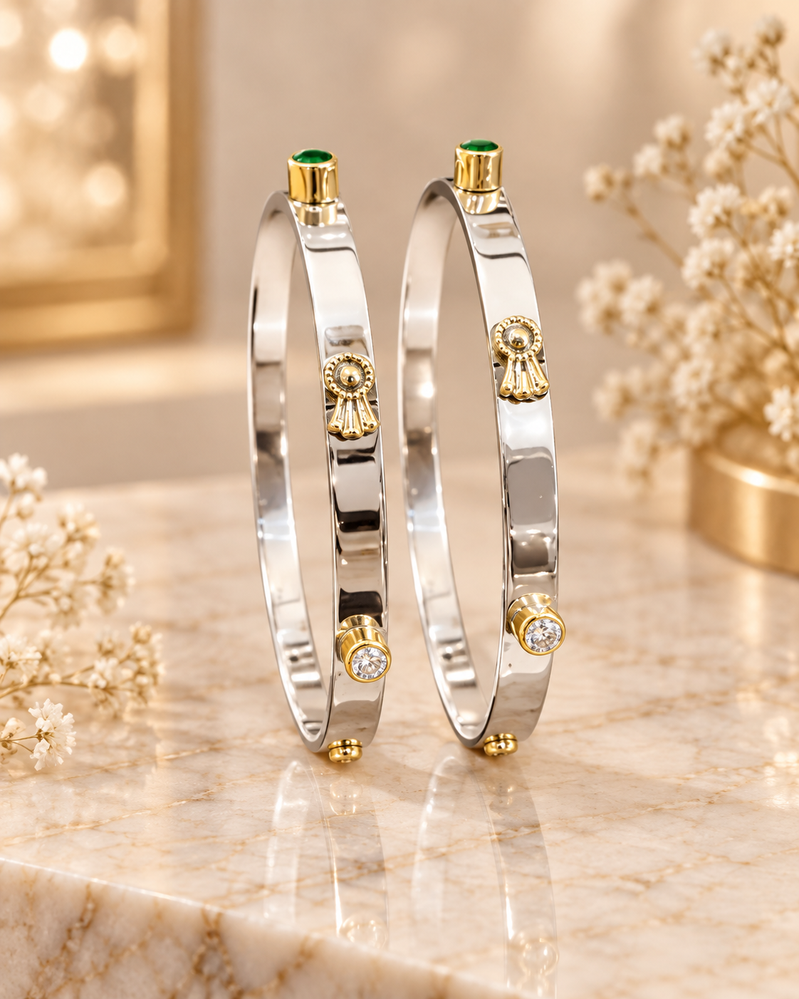 925 SILVER JODHPURI BANGLES SIZE 2.3 LB063