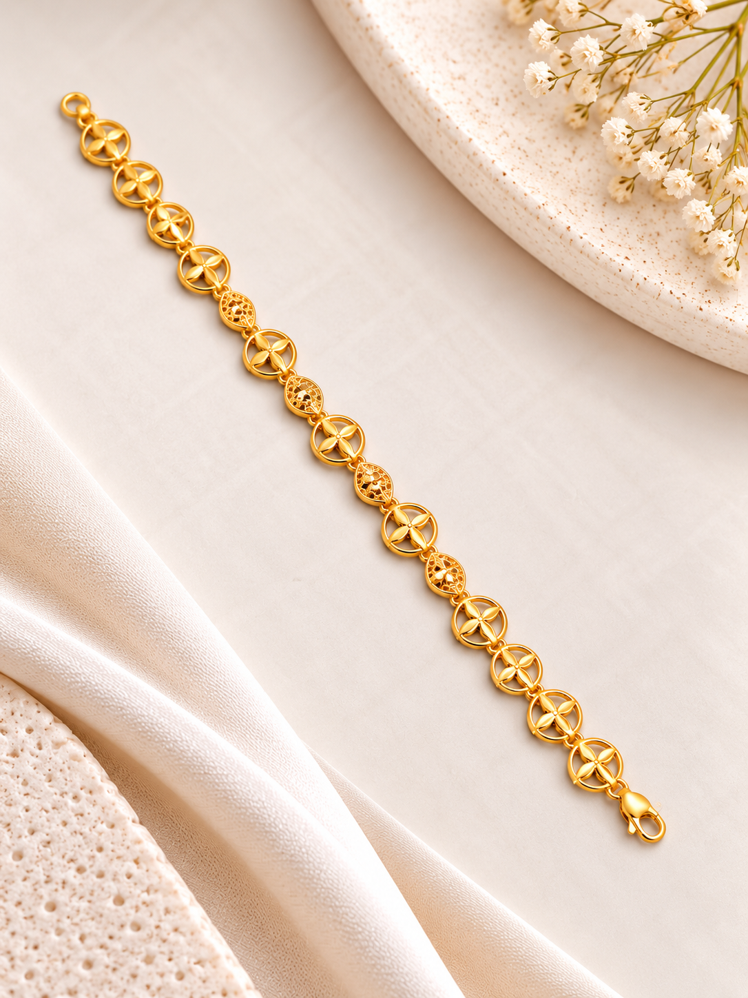 PURE SILVER GOLD PLATED BRACELET GP341