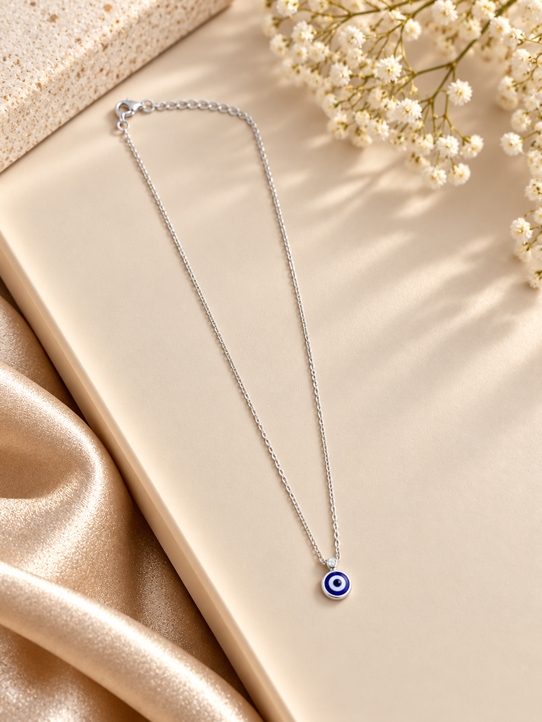 925 SILVER EVIL EYE PENDANT CHAIN RC082