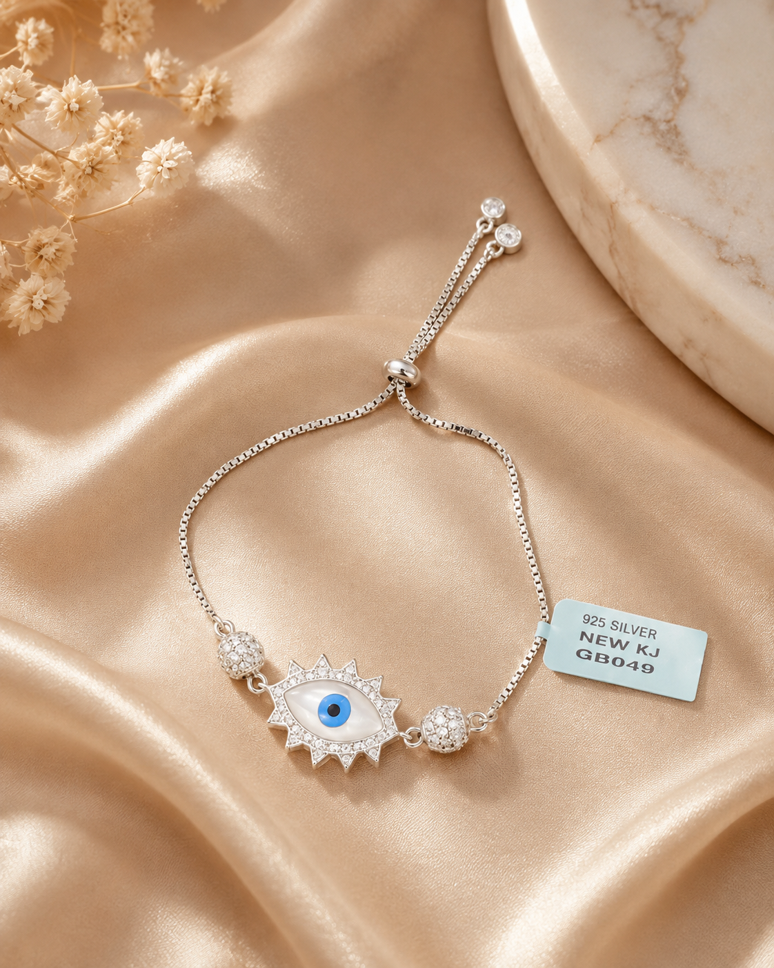 925 SILVER ADJUSTABLE BRACELET GB049
