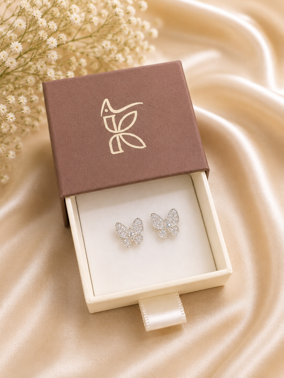 925 SILVER BUTTERFLY EARSTUDS GE699