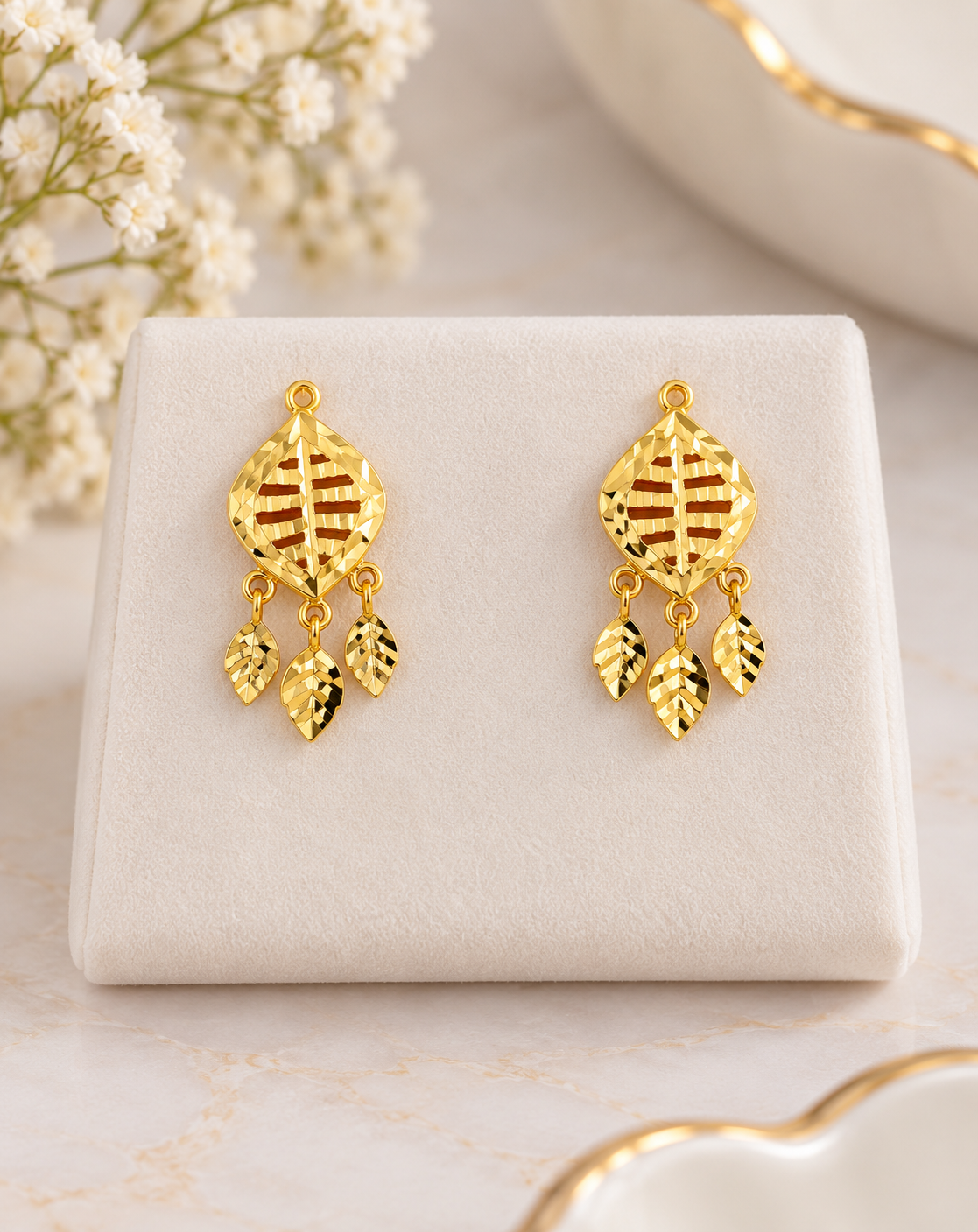 PURE SILVER GOLD PLATED EARRINGS GP171