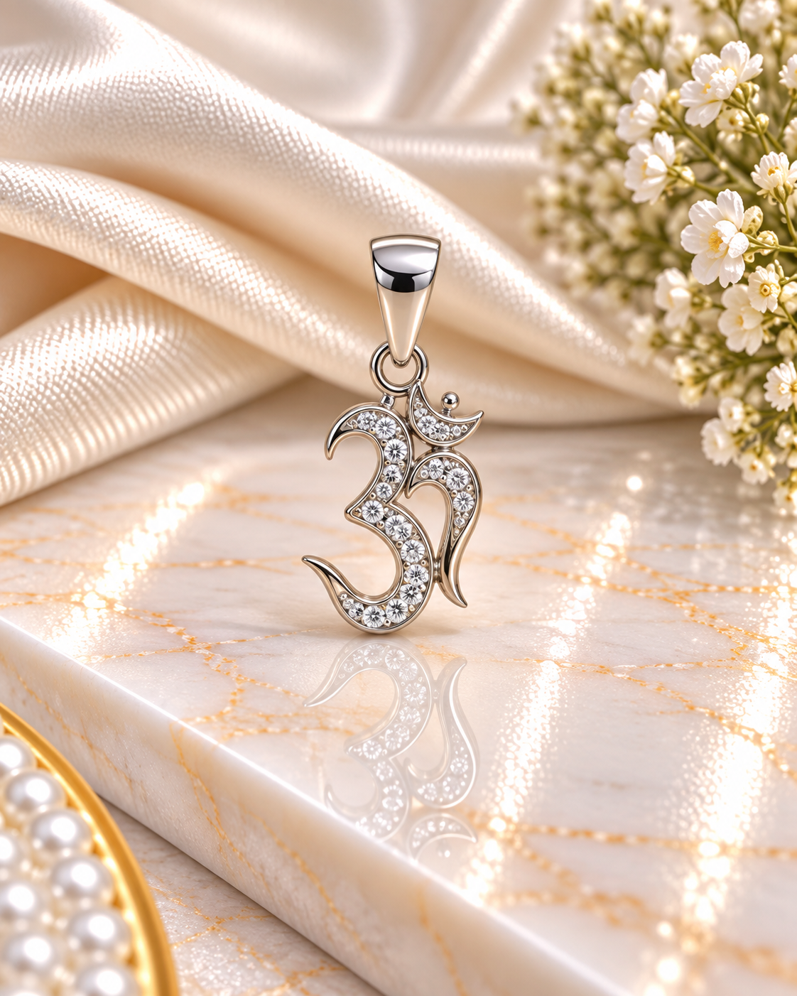 925 SILVER OM PENDANT SP458