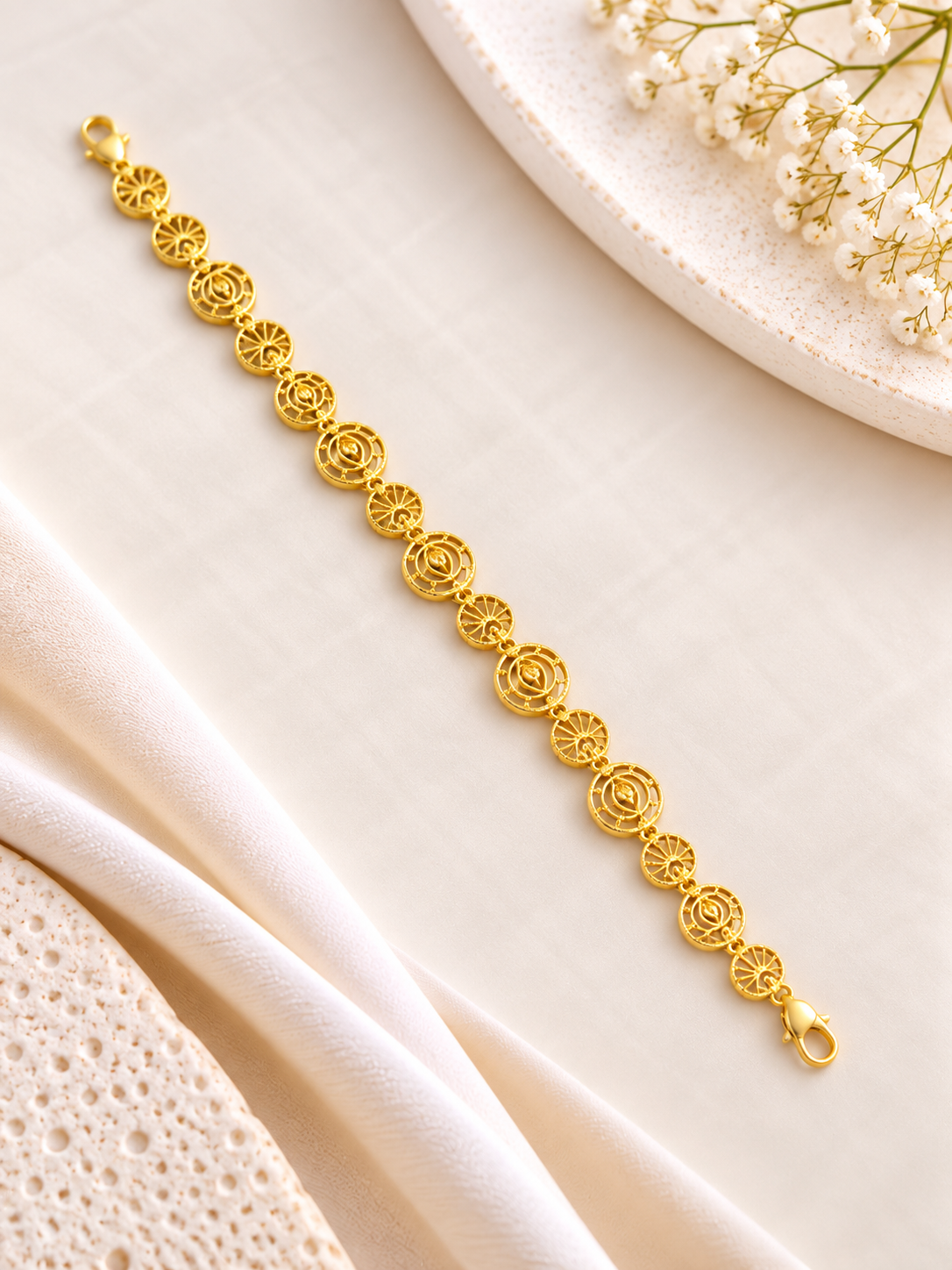 PURE SILVER GOLD PLATED BRACELET GP333