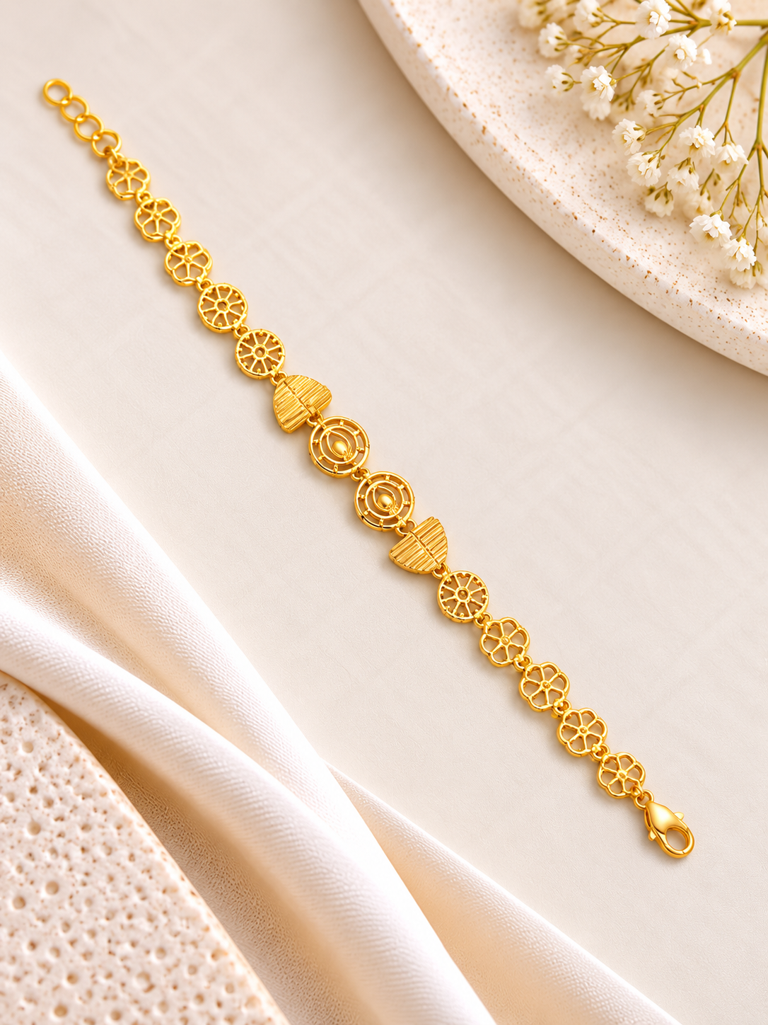 PURE SILVER GOLD PLATED BRACELET GP339