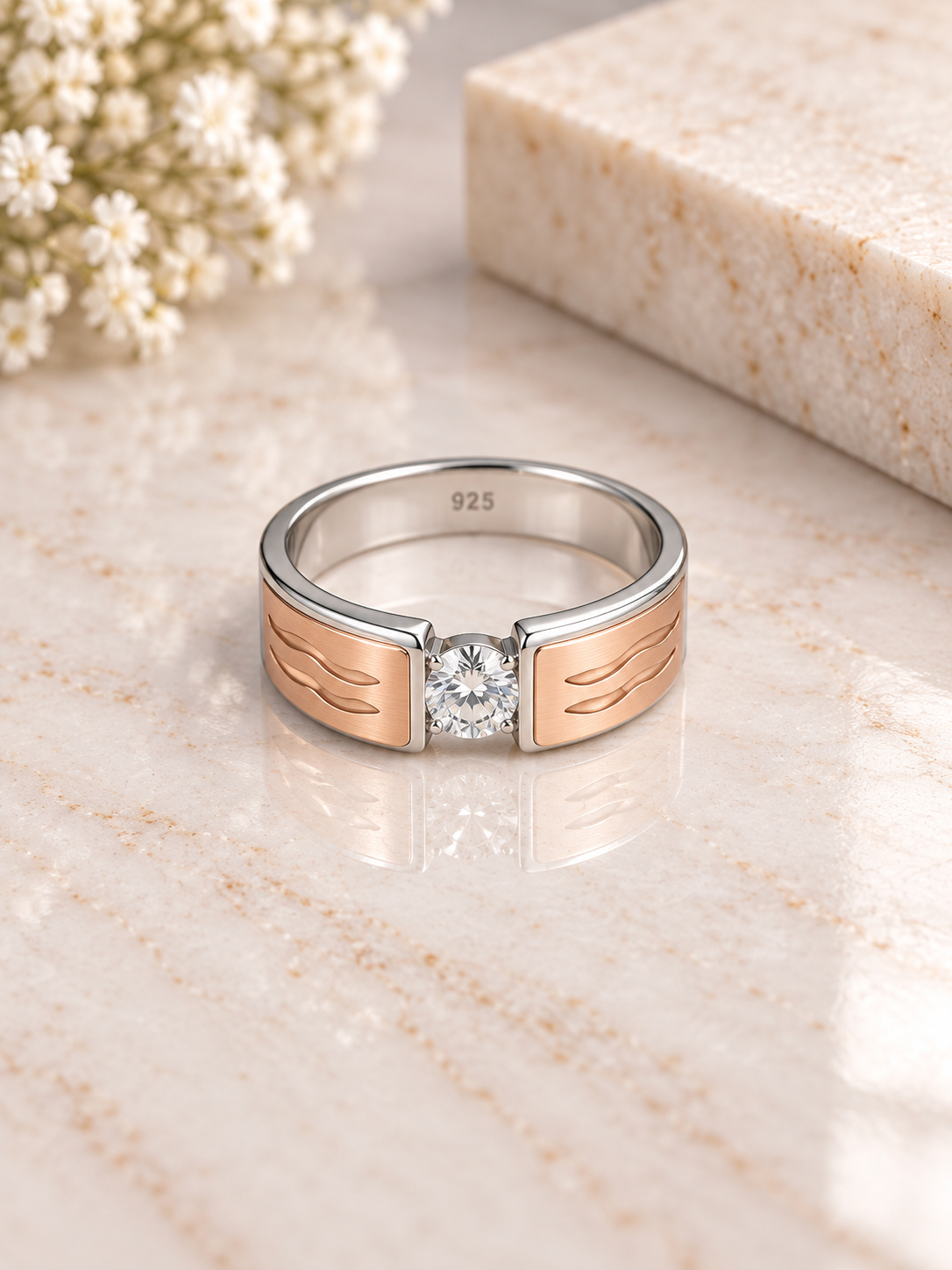 925 SILVER BAND SIZE 10 BR139