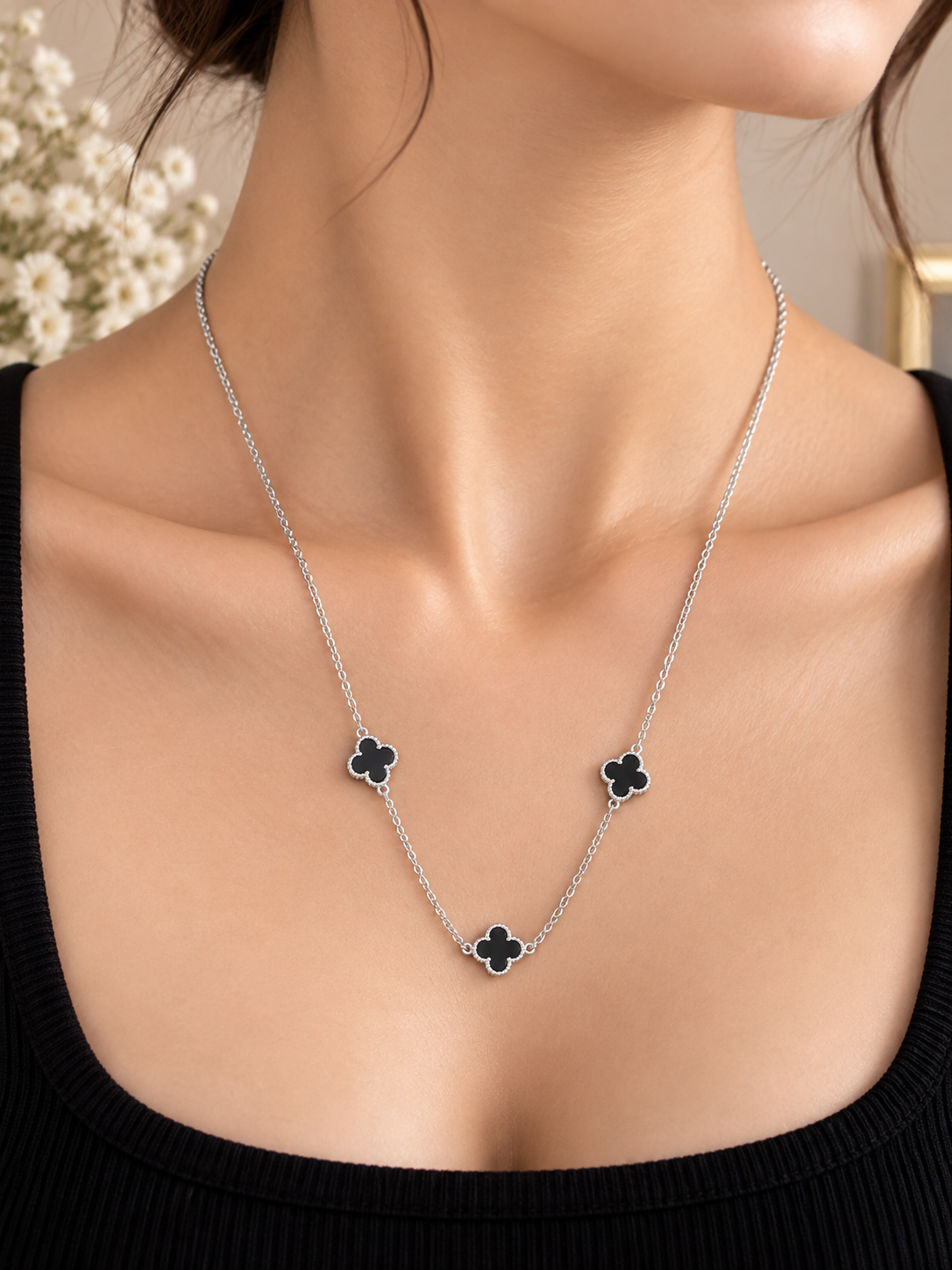 925 SILVER VANCLEEF PENDENT CHAIN RC066