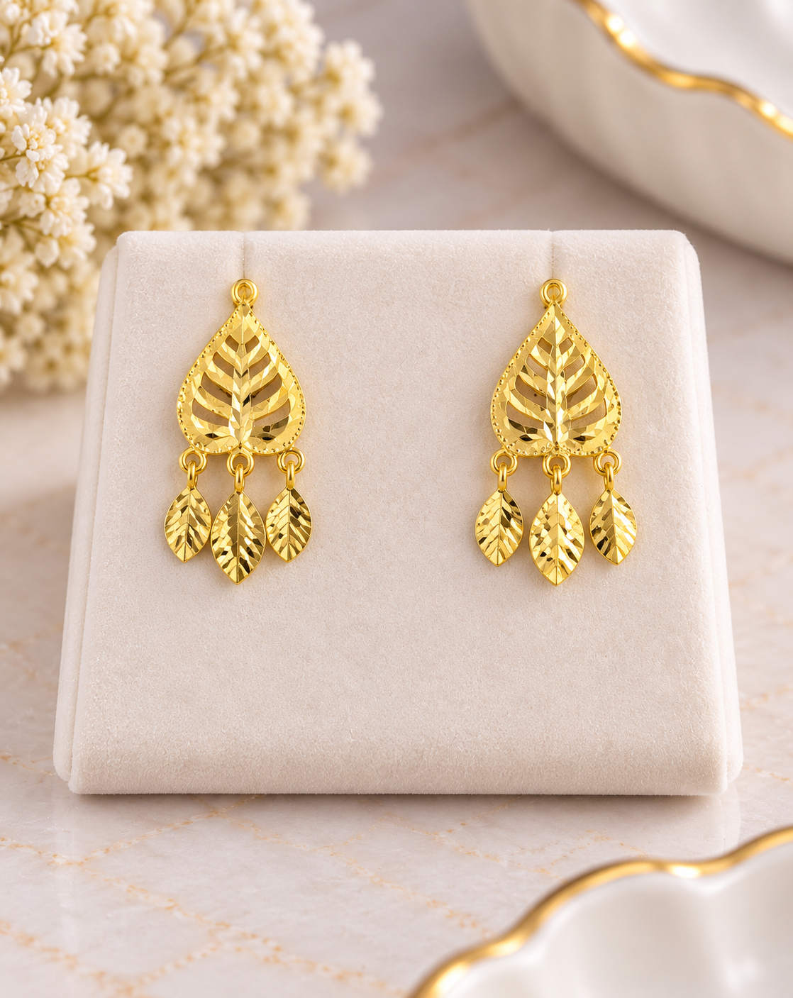 PURE SILVER GOLD PLATED EARRINGS GP180