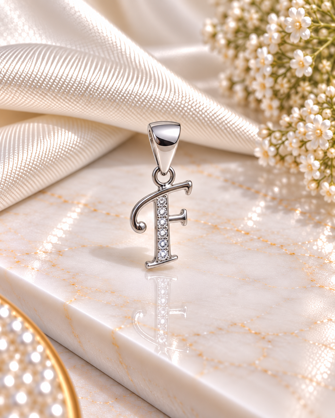 925 SILVER ALPHABET F PENDANT SP260