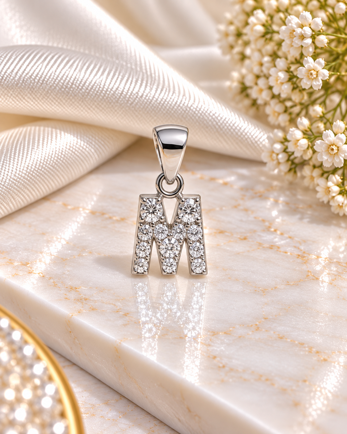 925 SILVER ALPHABET M PENDANT SP188