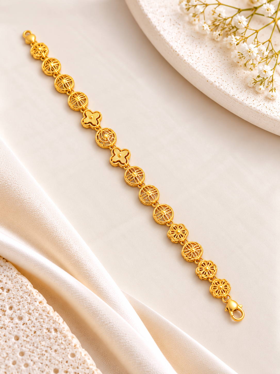 PURE SILVER GOLD PLATED BRACELET GP332