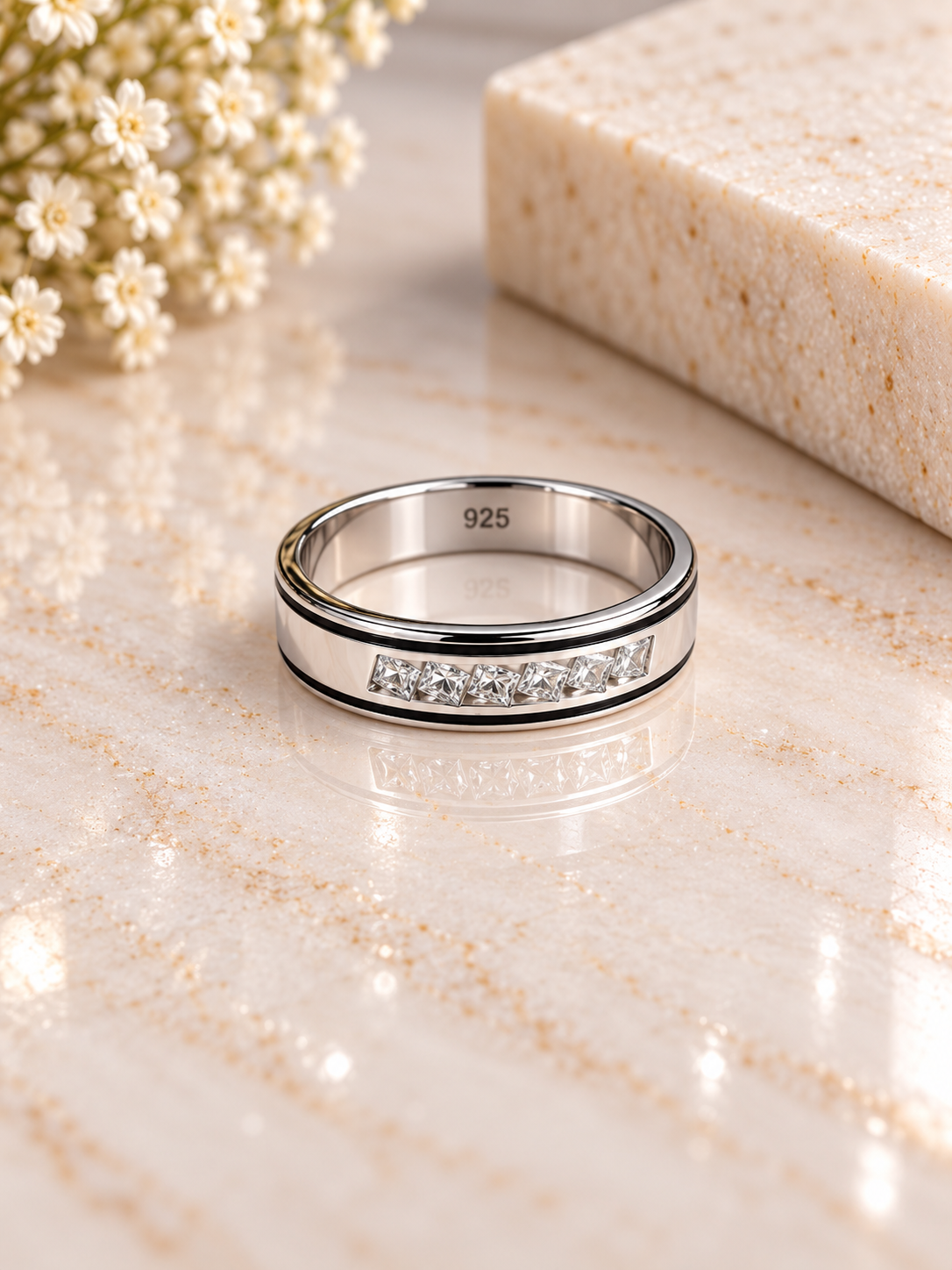 925 SILVER BAND SIZE 10 BR155