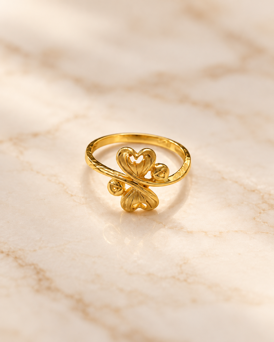PURE SILVER GOLD PLATED RING SIZE 7 GP123