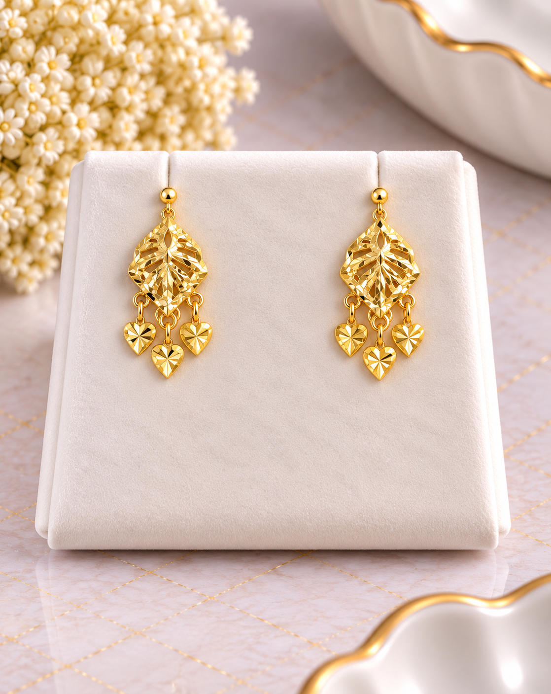 PURE SILVER GOLD PLATED EARRINGS GP195