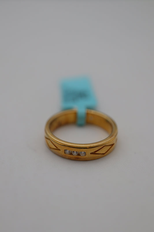 GOLD PLATED BAND SIZE 7 GPI097
