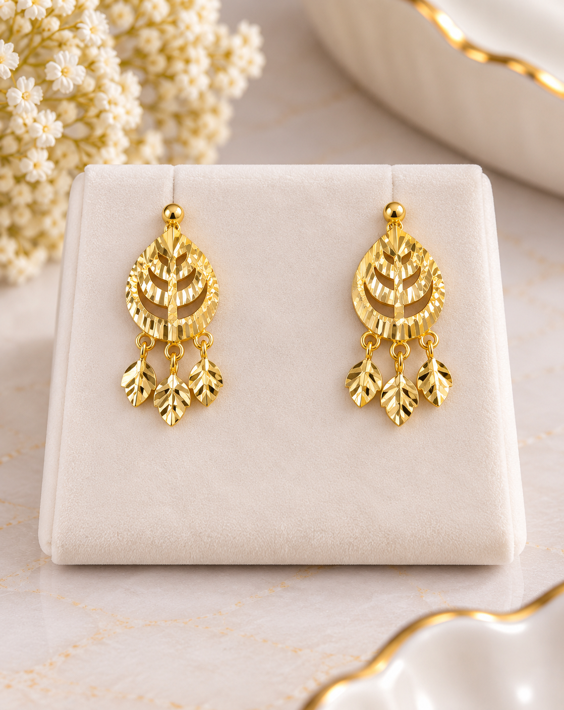 PURE SILVER GOLD PLATED EARRINGS GP179