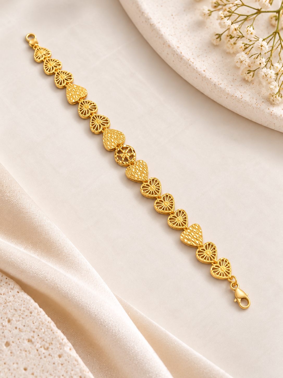 PURE SILVER GOLD PLATED BRACELET GP351