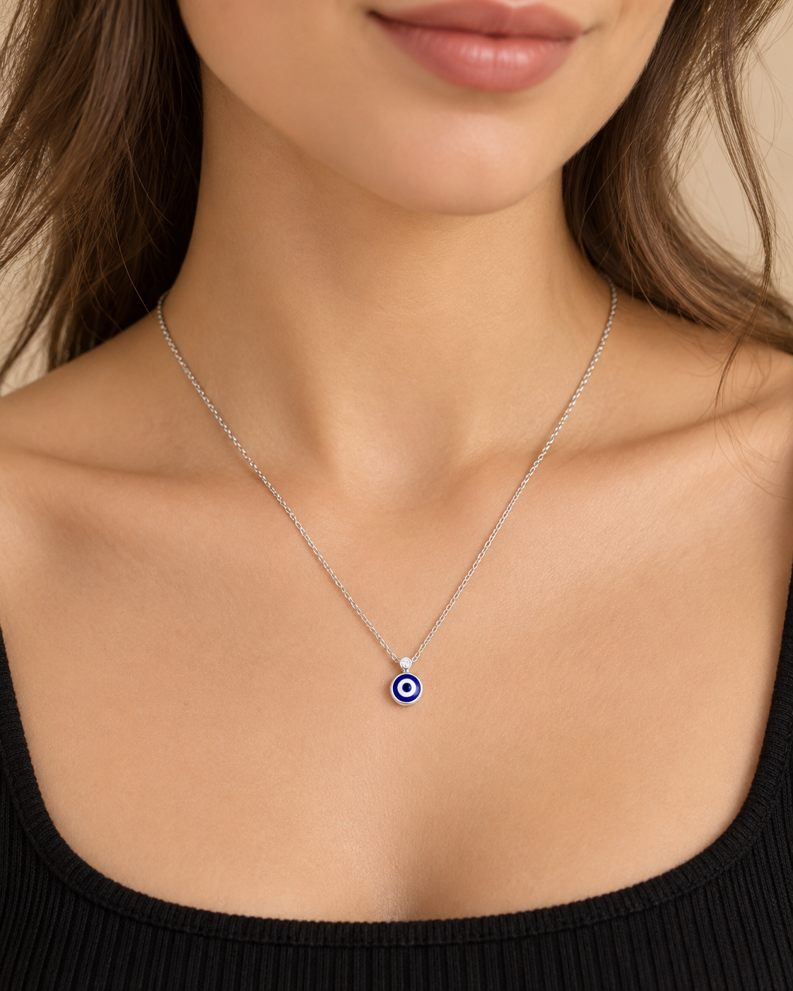 925 SILVER EVIL EYE PENDANT CHAIN RC082