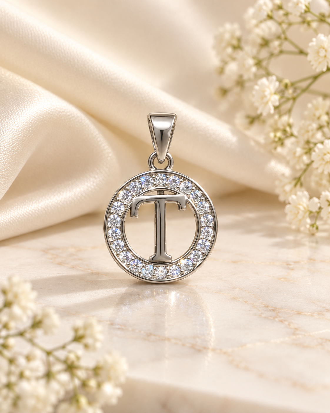 925 SILVER ALPHABET T PENDANT SP277