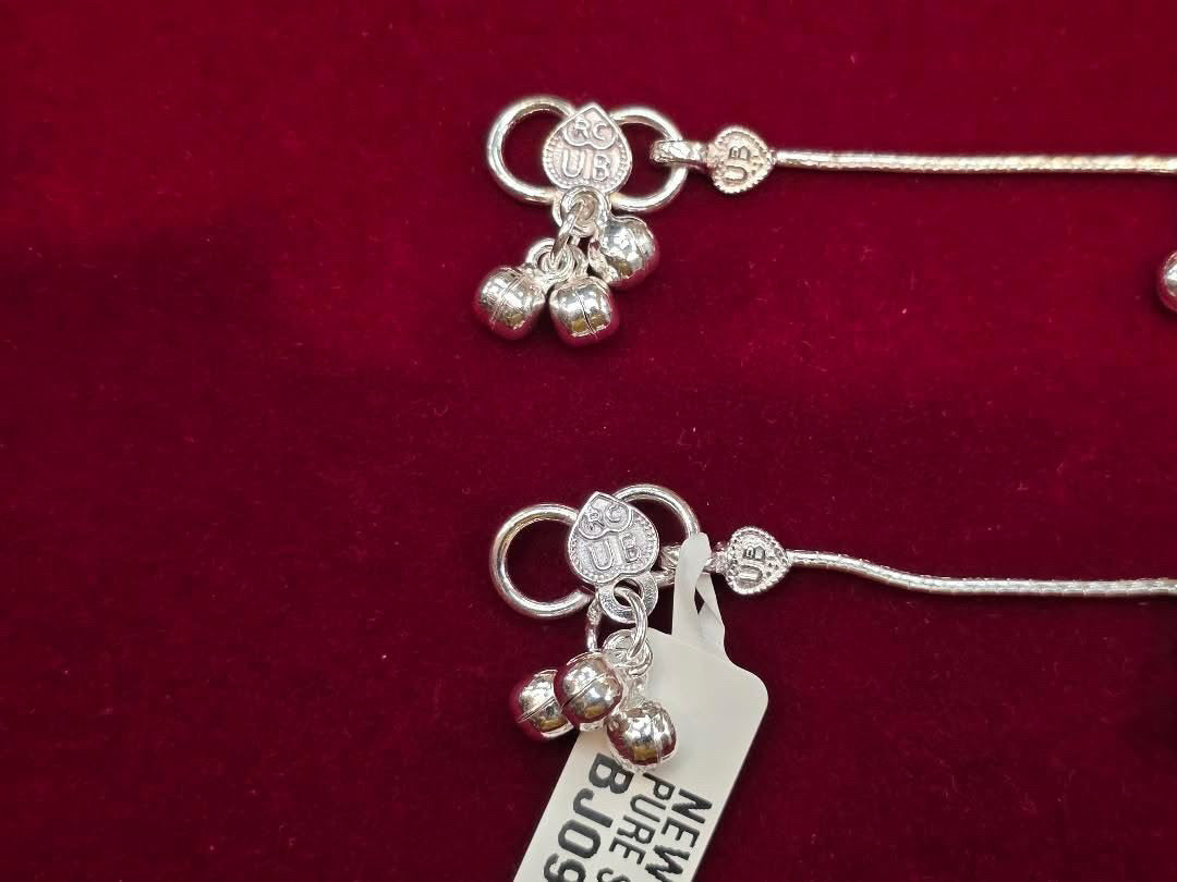 BABY SILVER ANKLETS SIZE 5 IN BJ090