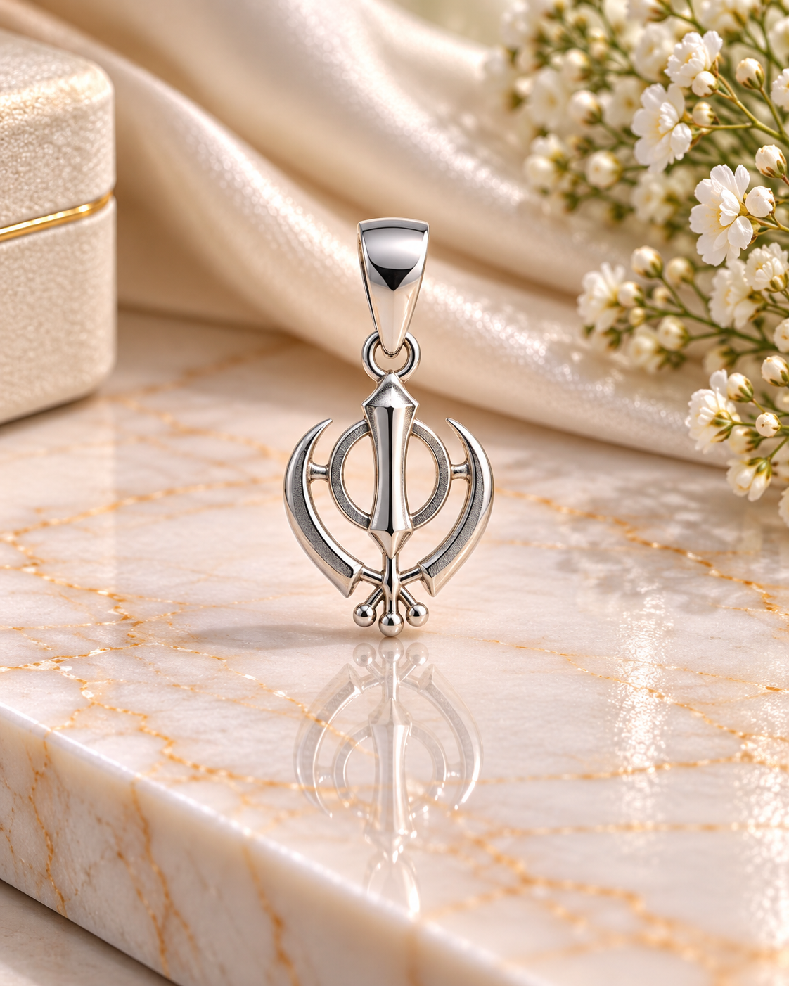 925 SILVER KHANDA PENDANT SP470