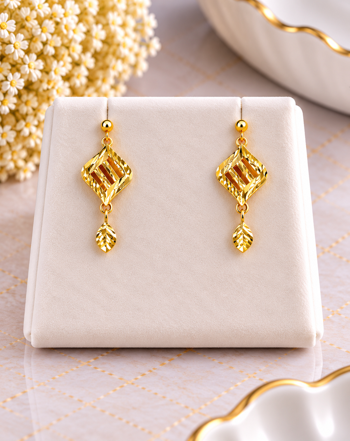 PURE SILVER GOLD PLATED EARRINGS GP196