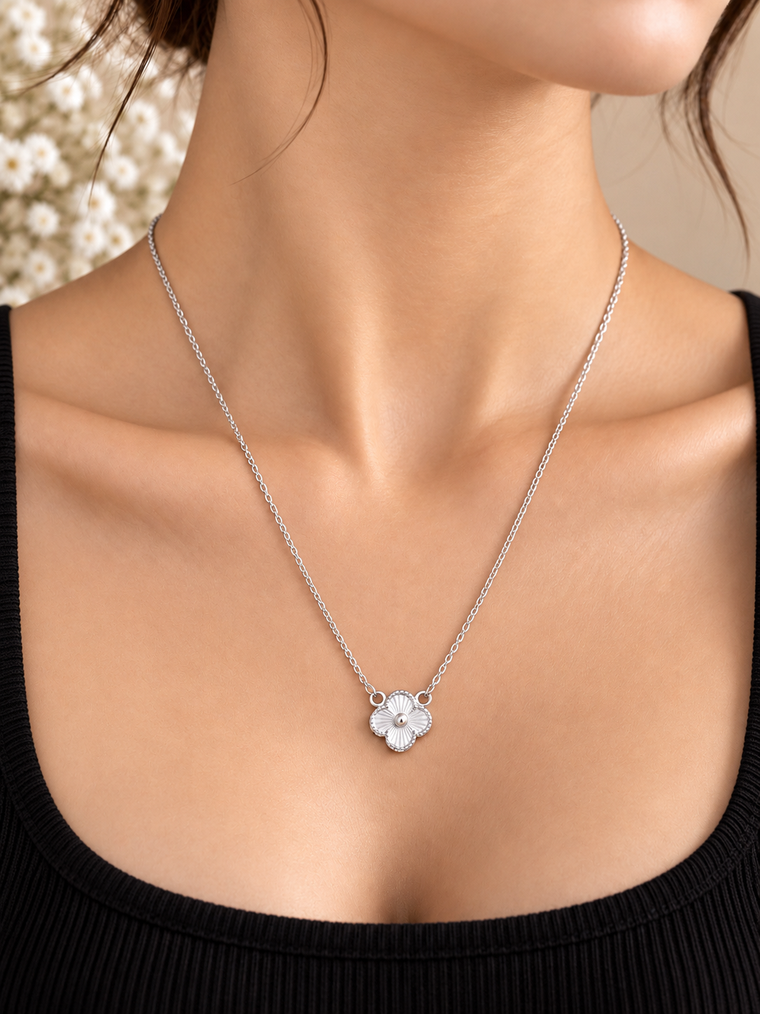 925 SILVER VANCLEEF PENDENT CHAIN RC069