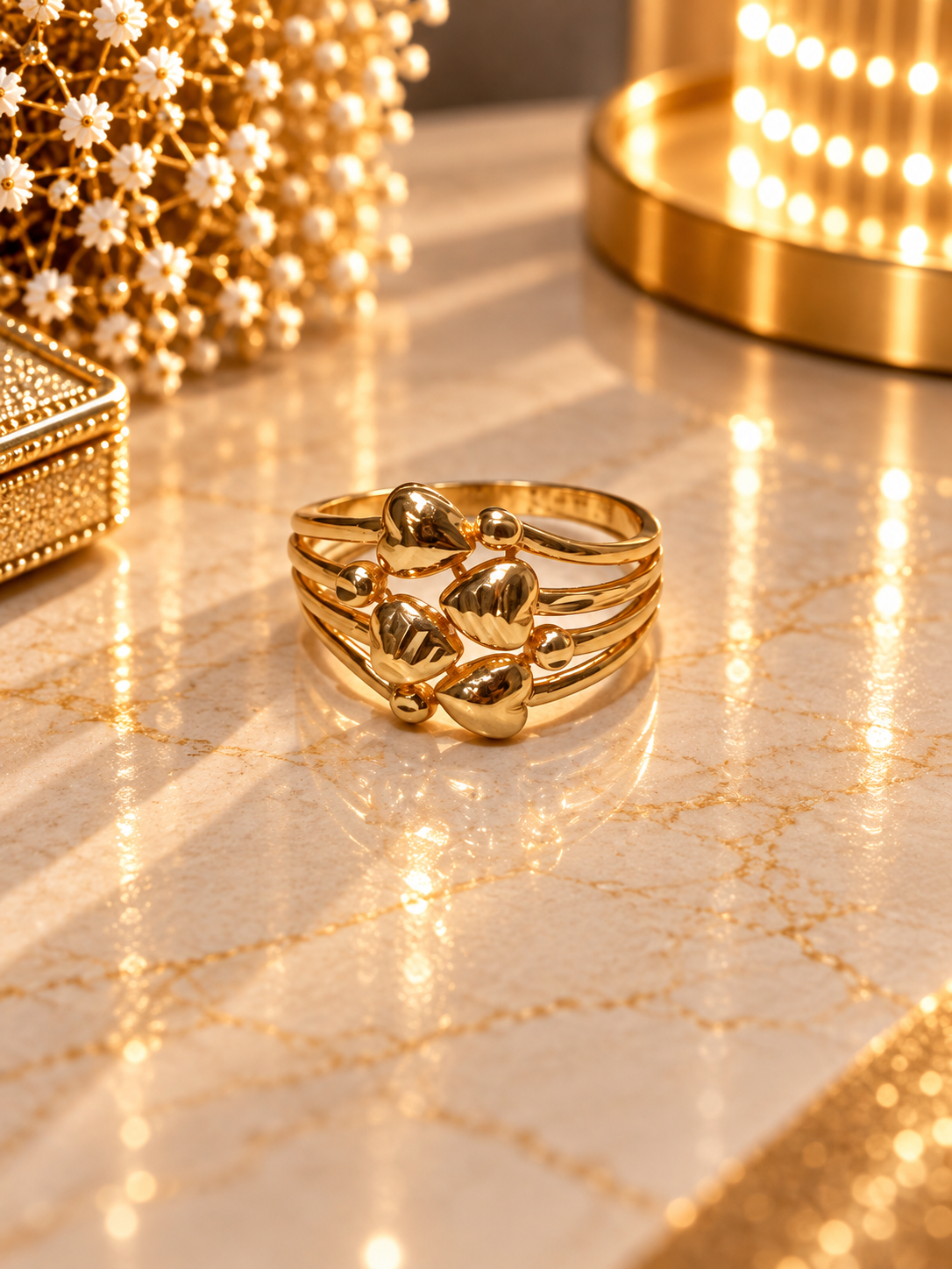 PURE SILVER GOLD PLATED RING SIZE 6 GP118
