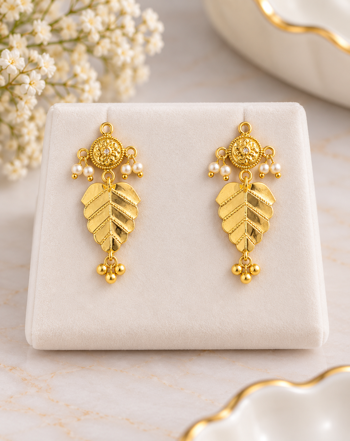 PURE SILVER GOLD PLATED EARRINGS GP200
