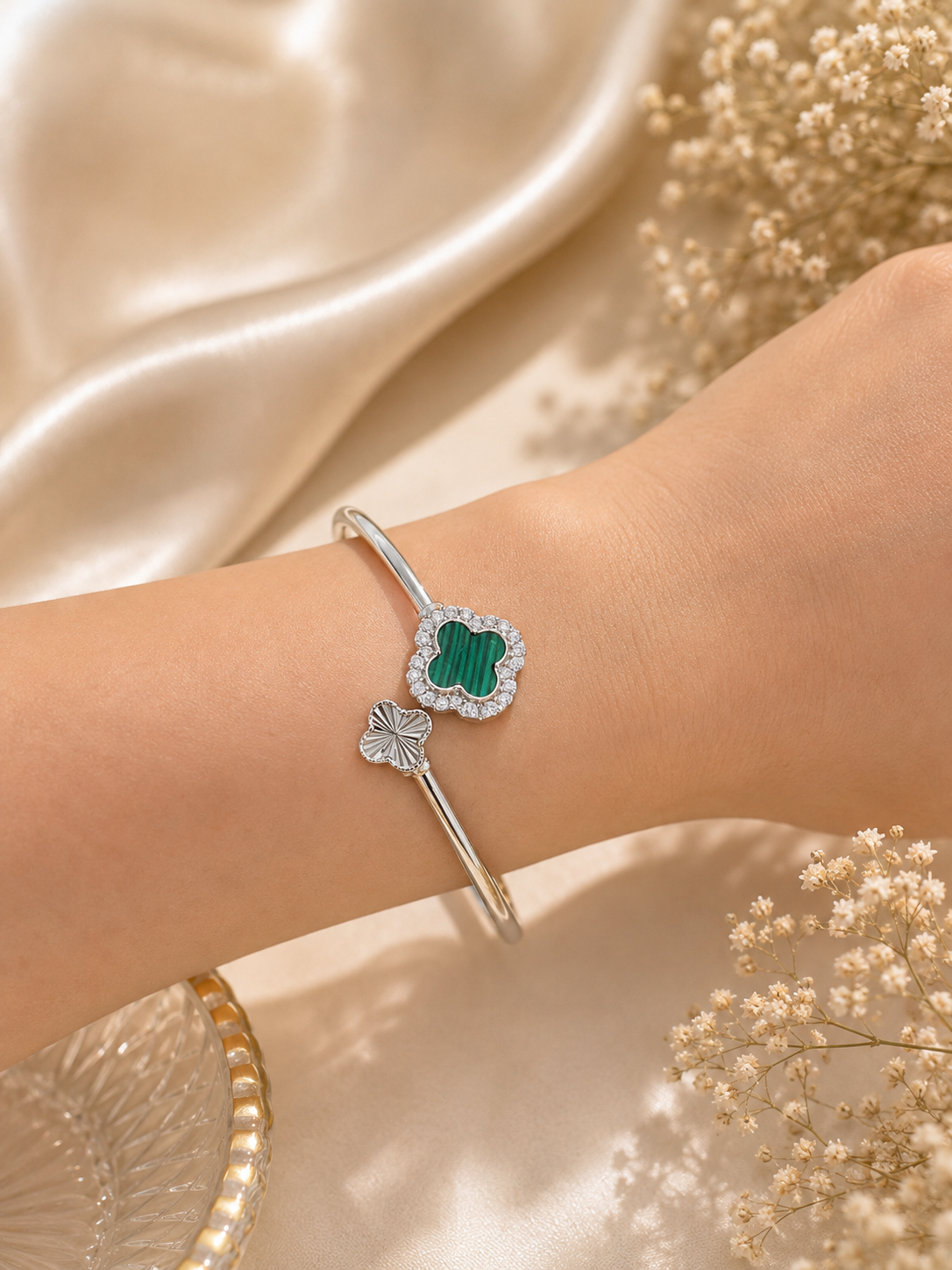 925 SILVER VANCLEEF BANGLE BRACELET GB177